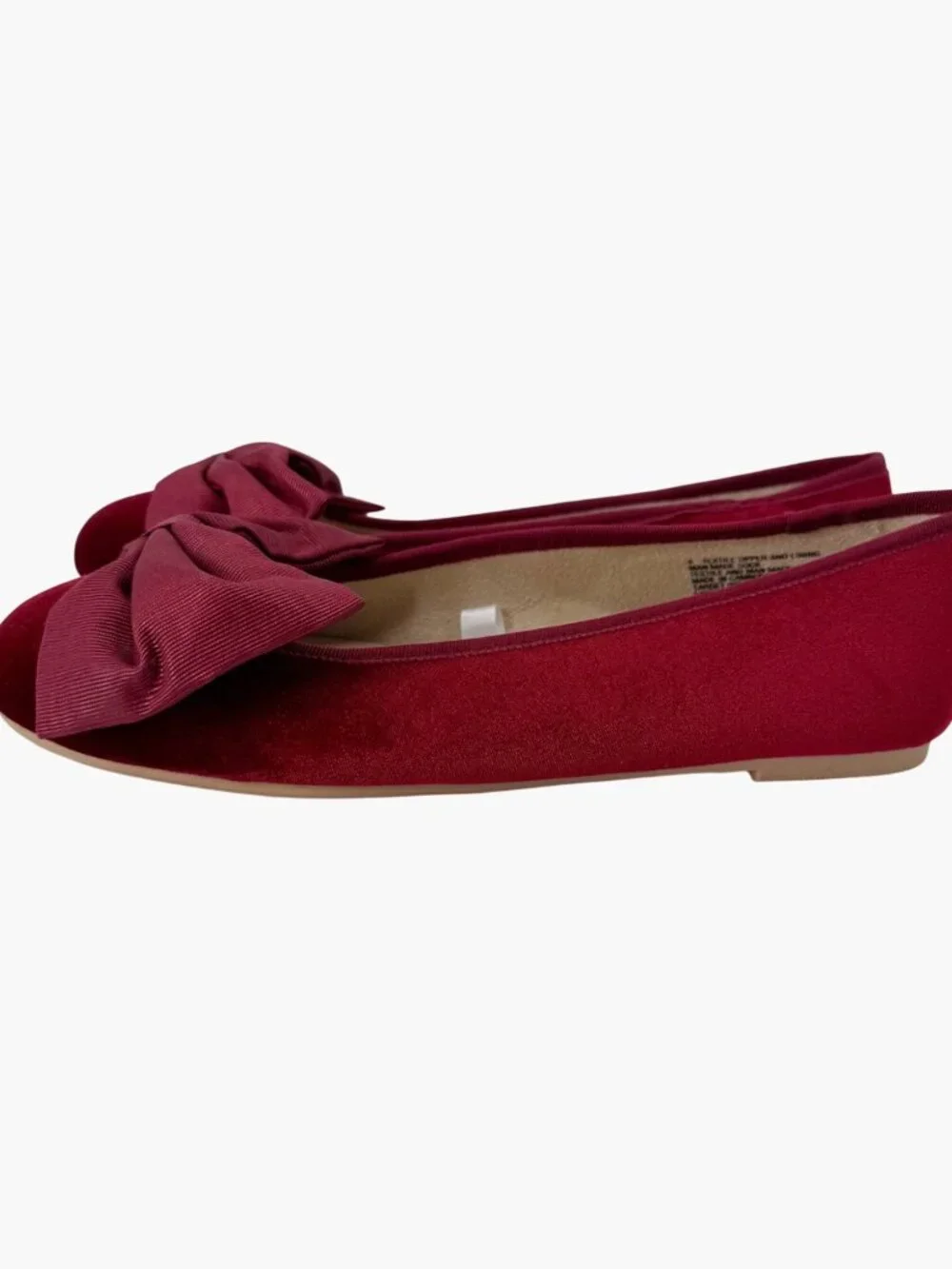 NEW Cat & Jack Girls' Perla Ballet Flats - Red - Size 4